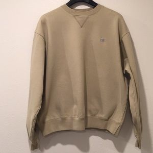 Tan champion crewneck sweatshirt Clearance